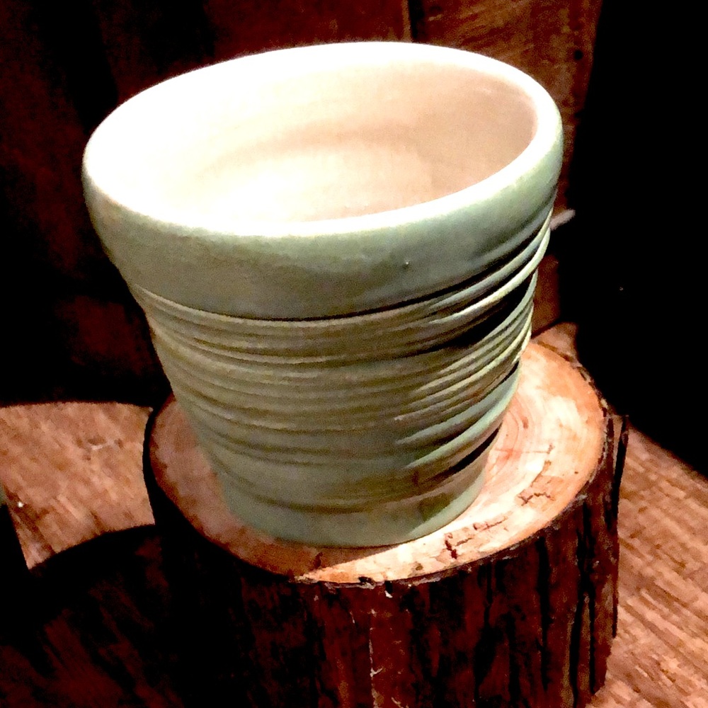 2/$20 Unique hand glazed ceramic boho handmade mug vase cup pencil holder